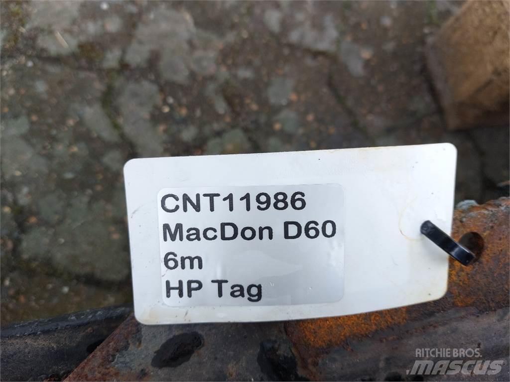 MacDon D60 Lisävarusteet ja komponentit
