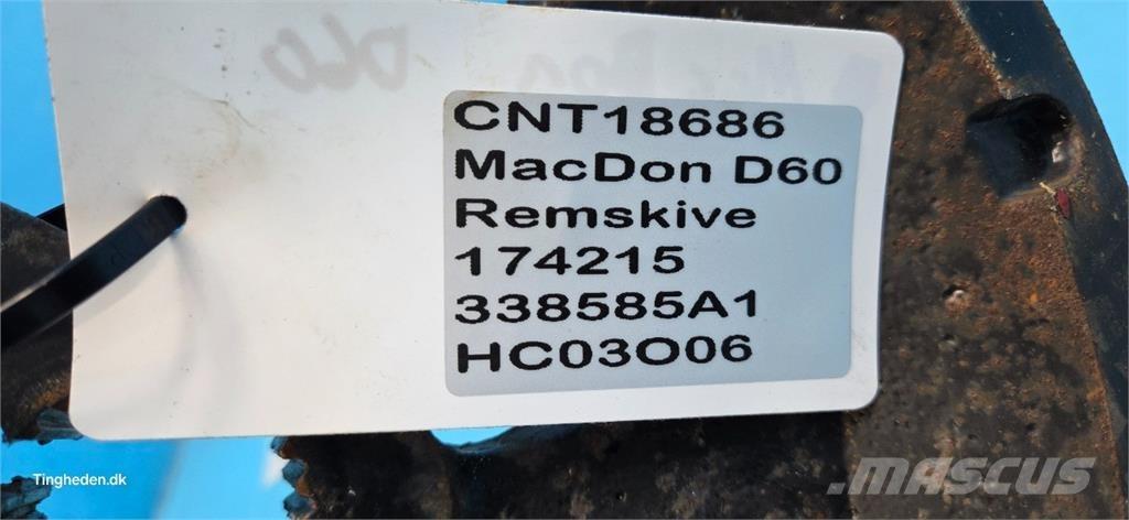 MacDon D60 Lisävarusteet ja komponentit