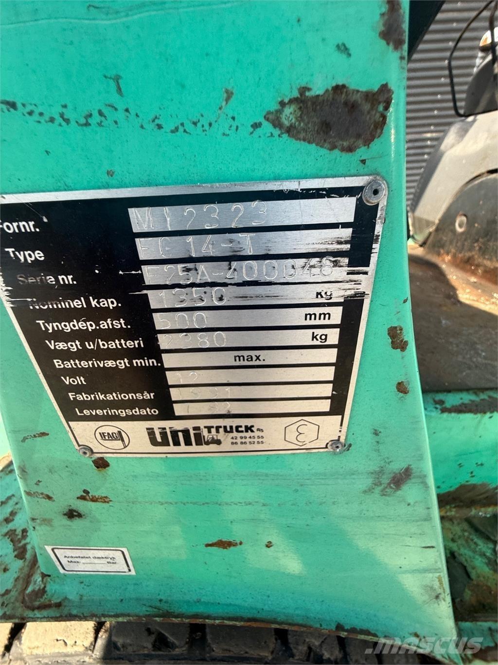 Mitsubishi FG14 Nestekaasutrukit