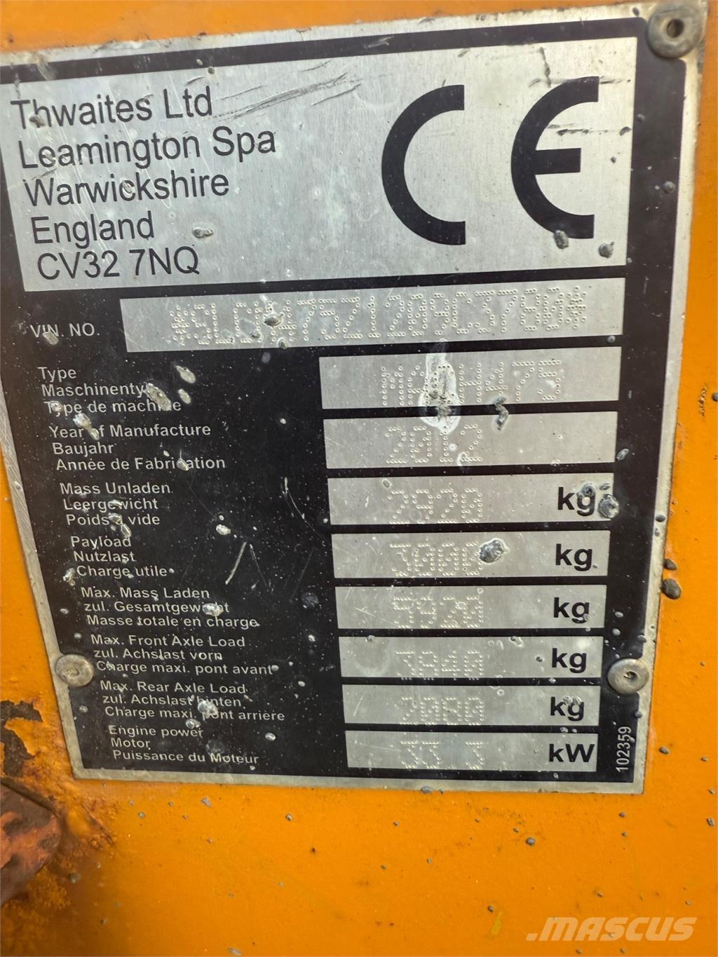 Thwaites 3 tons Minidumpperit