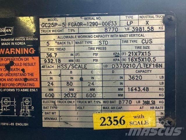Doosan GC25P-5 Muut haarukkatrukit