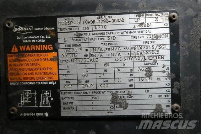 Doosan GC25P-5 Muut haarukkatrukit
