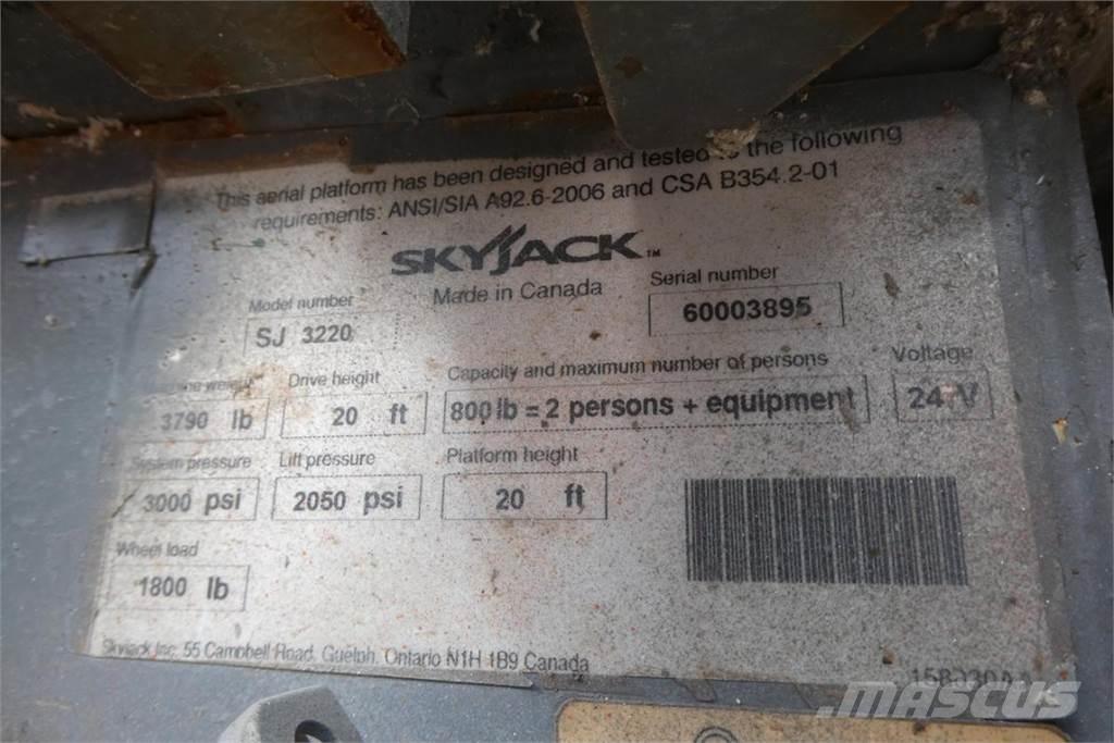 SkyJack SJ3220 Muut koneet