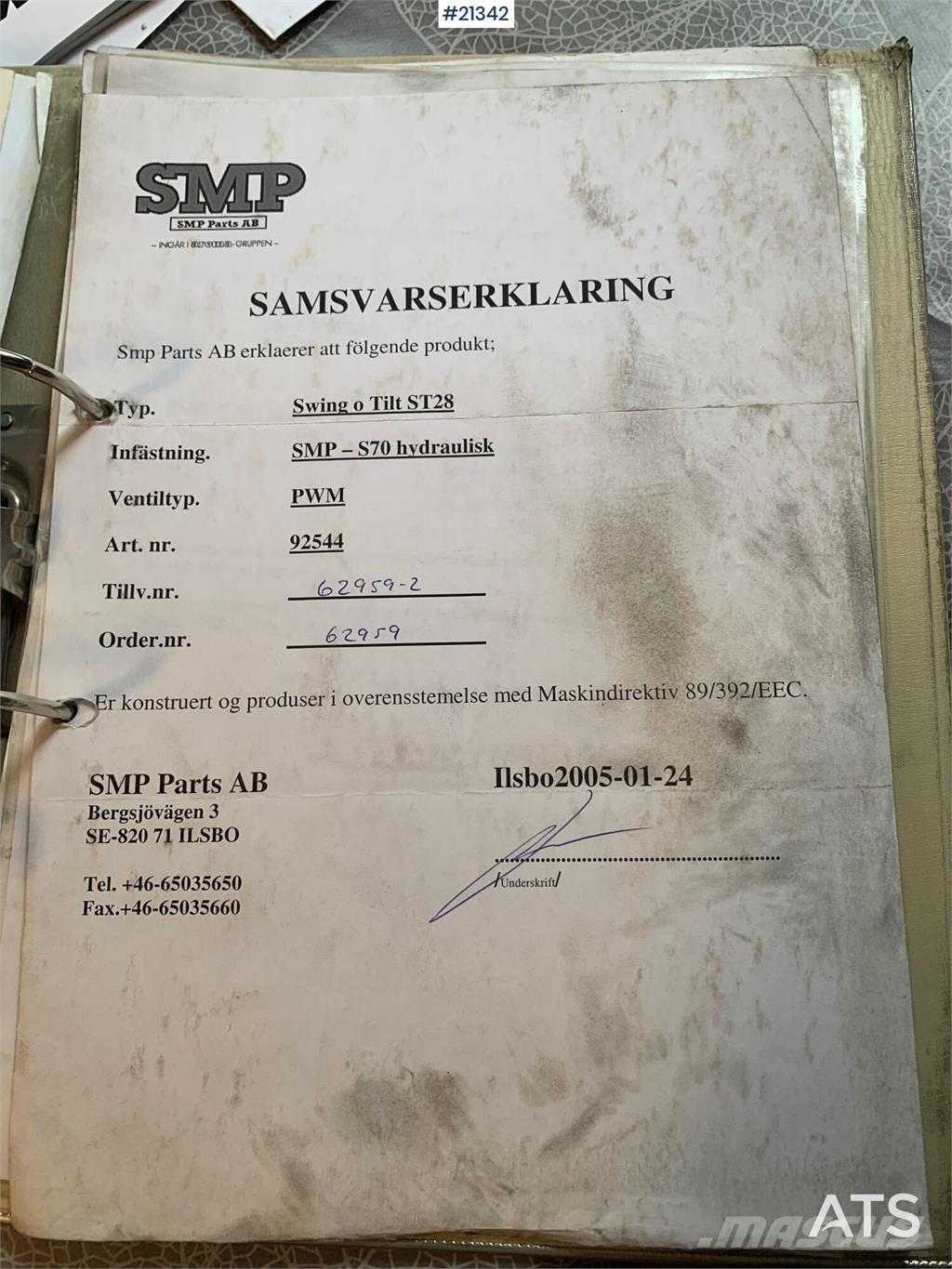 SMP S70 Rotortilt Muut