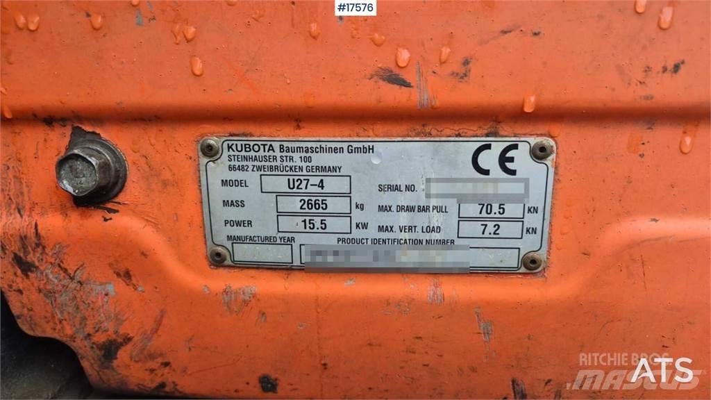 Kubota U27-4 Minikaivukoneet < 7t