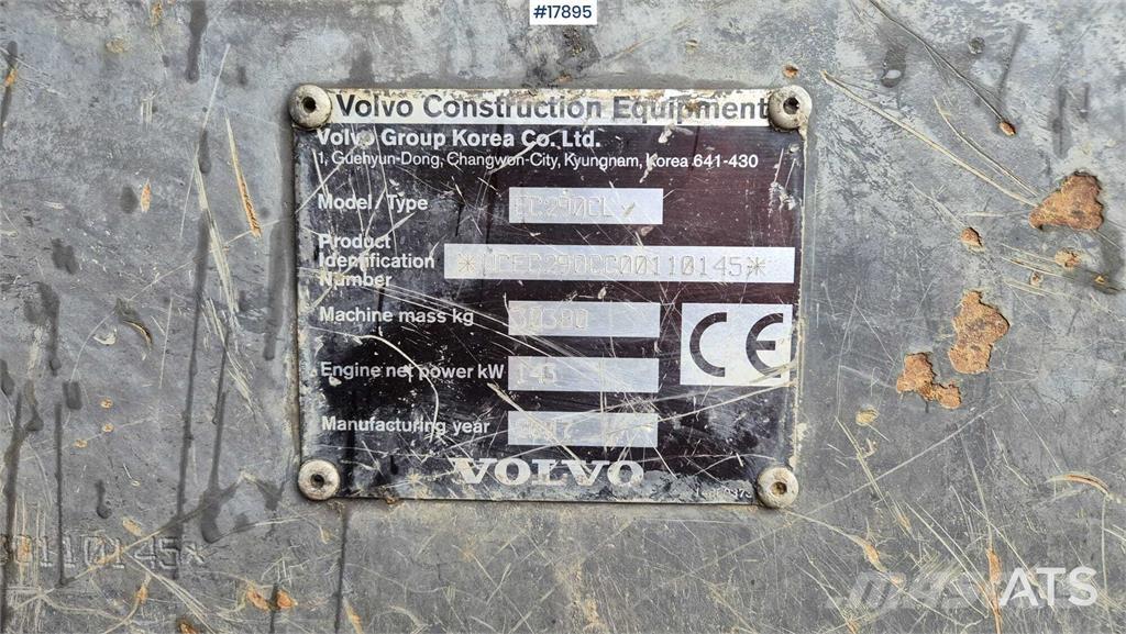 Volvo EC 290 CL Telakaivukoneet