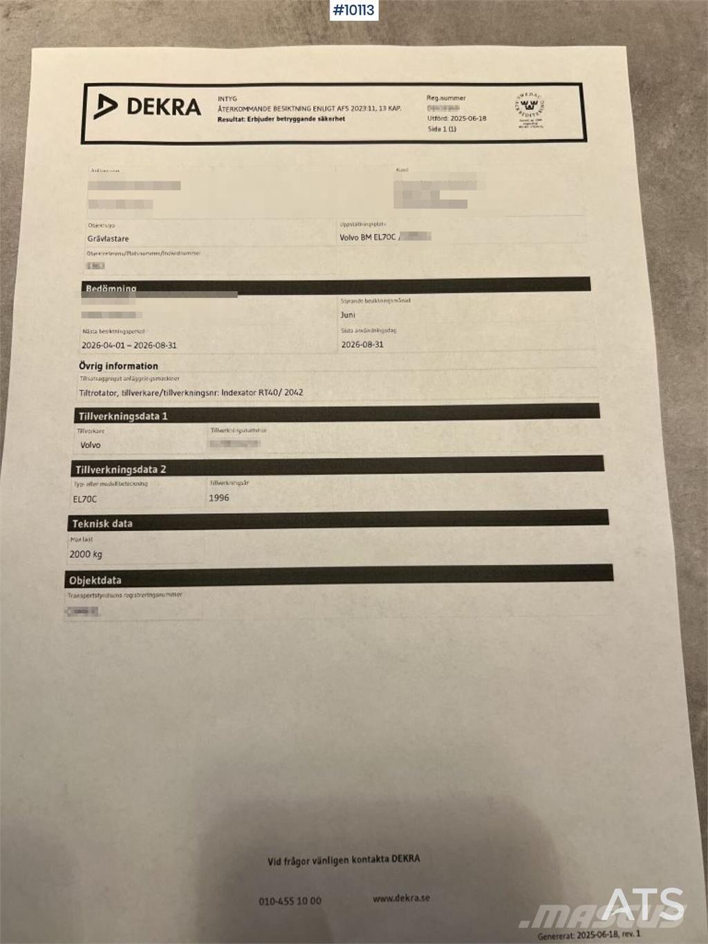 Volvo BM BM EL70C Kaivurikuormaajat