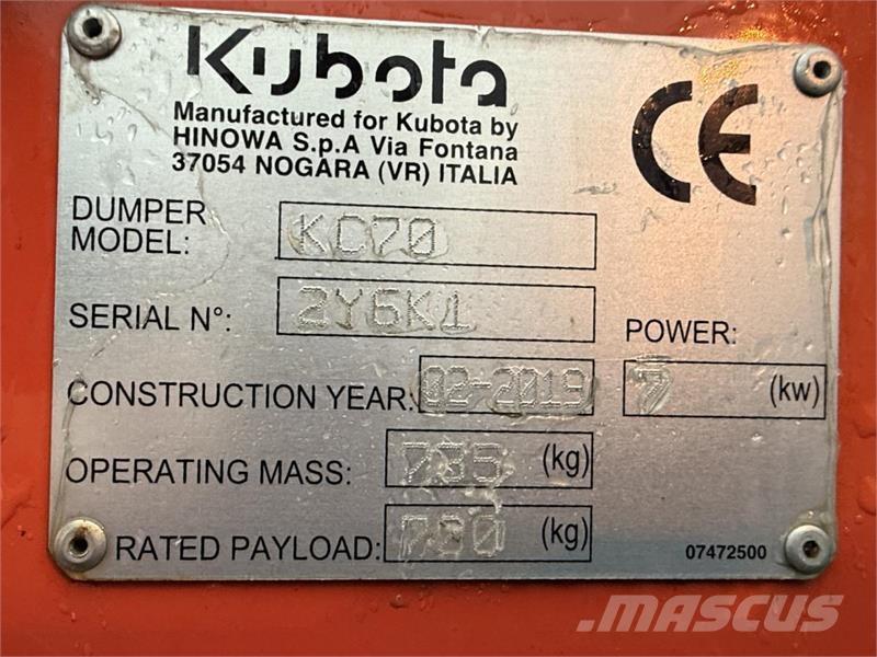 Kubota KC70 Minidumpperit