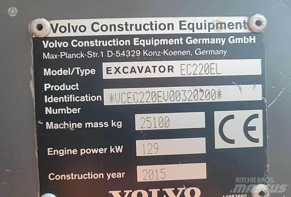 Volvo EC220E Telakaivukoneet