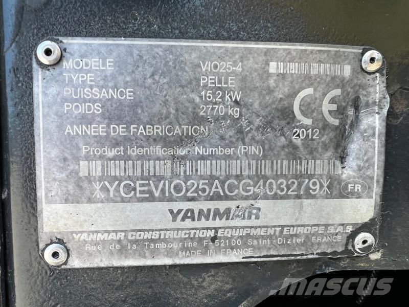 Yanmar ViO25 Minikaivukoneet < 7t