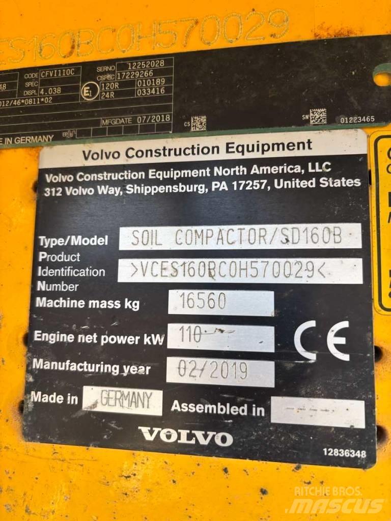 Volvo SD 160 B Yksivalssijyrät