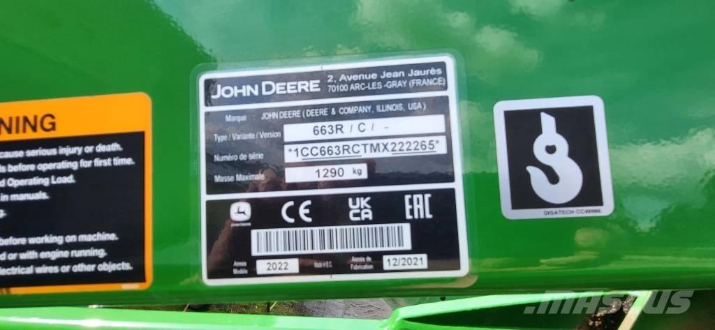 John Deere 663 R Etukuormaimen varusteet