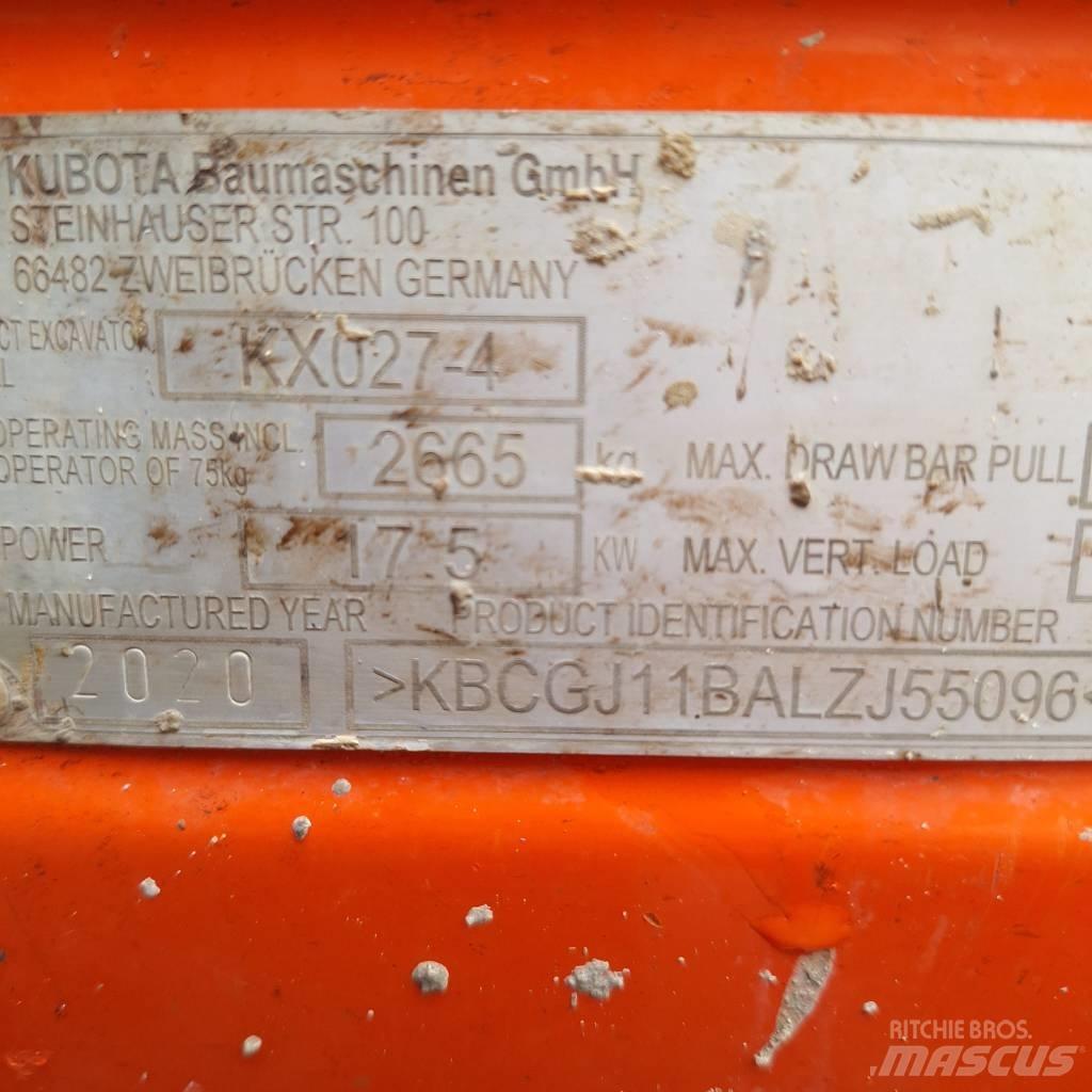 Kubota KX 027-4 Minikaivukoneet < 7t