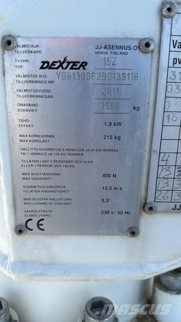 Dexter 15 Z Hinattavat henkilönostimet