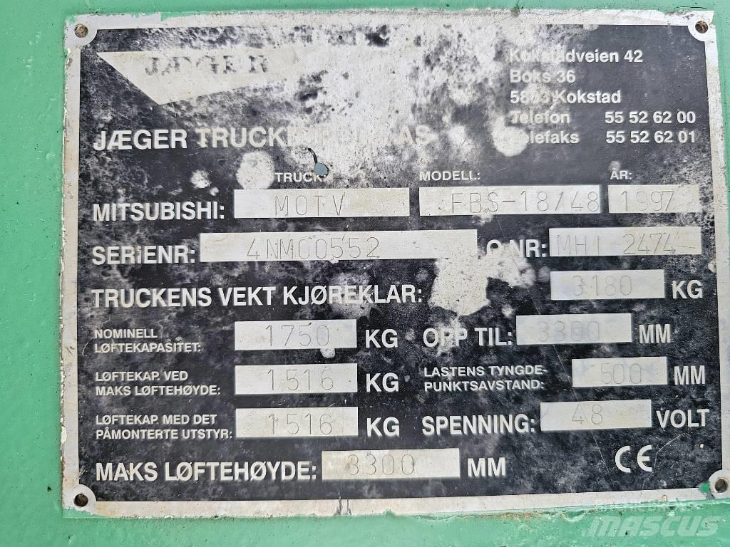 Mitsubishi FBS 18/48 Sähkötrukit