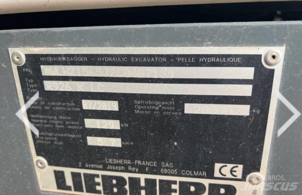 Liebherr R 926 KLC Telakaivukoneet