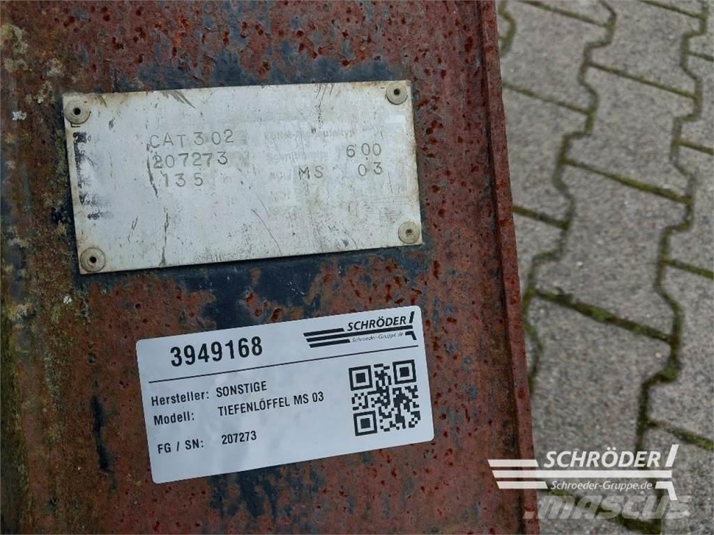  TIEFENLÖFFEL MS 03 Etukuormaimen varusteet