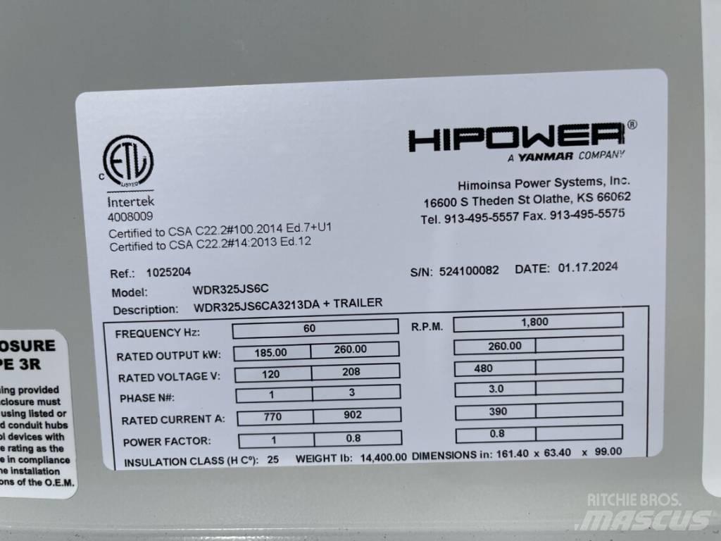 Hipower HRJW 325 Dieselgeneraattorit