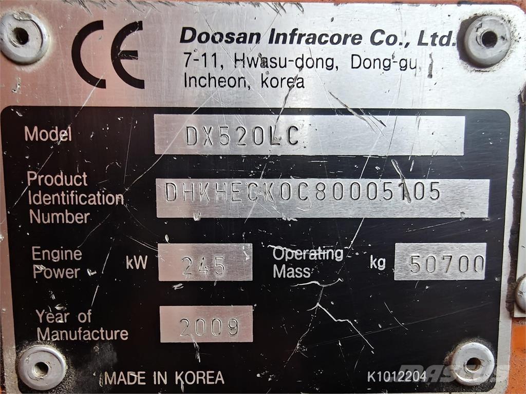 Doosan DX520LC Telakaivukoneet