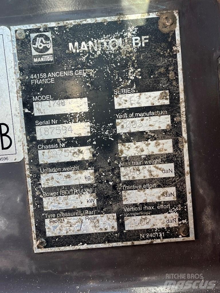 Manitou 1740 Kurottajat