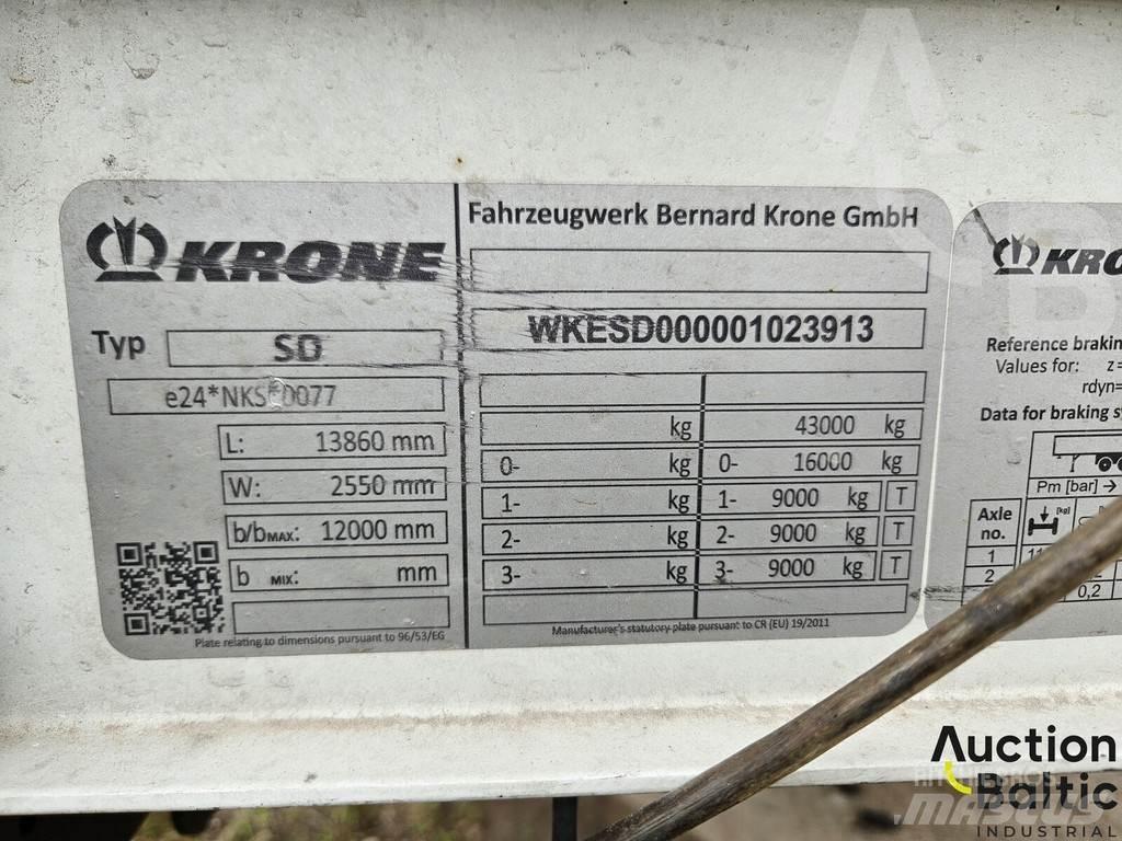 Krone SK 3855 Pressukapellipuoliperävaunut