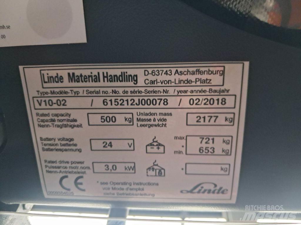 Linde V10-02 Matalakeräilytrukit