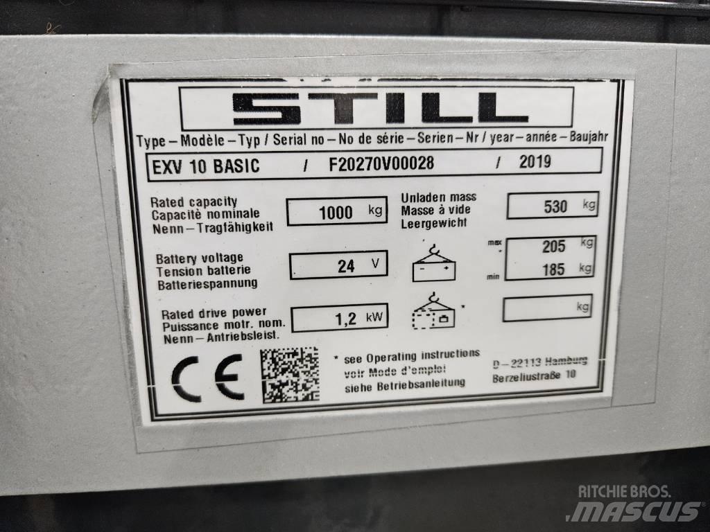 Still EVX 10 Basic Käyden ajettavat pinoamistrukit