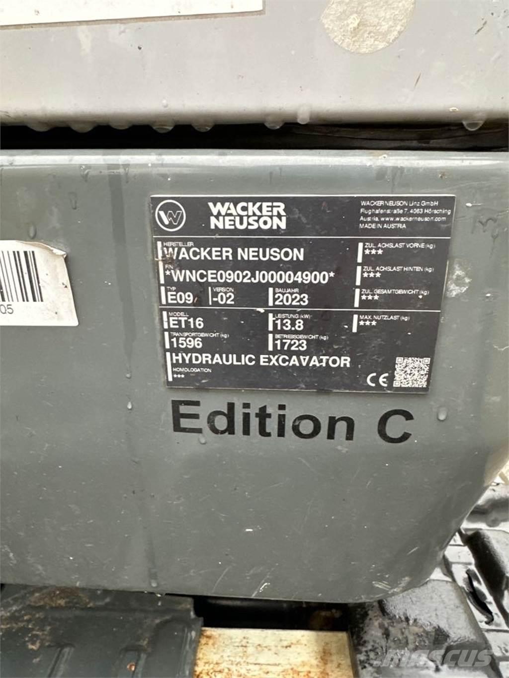 Wacker Neuson ET16 Telakaivukoneet