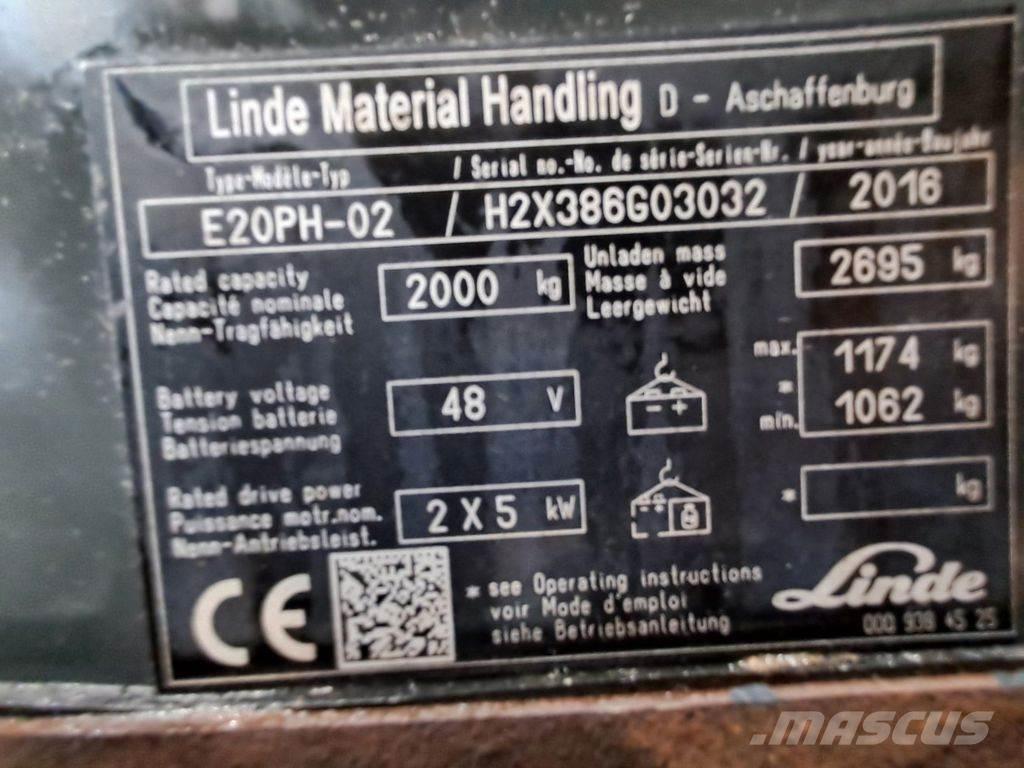 Linde E20PH-02 Sähkötrukit