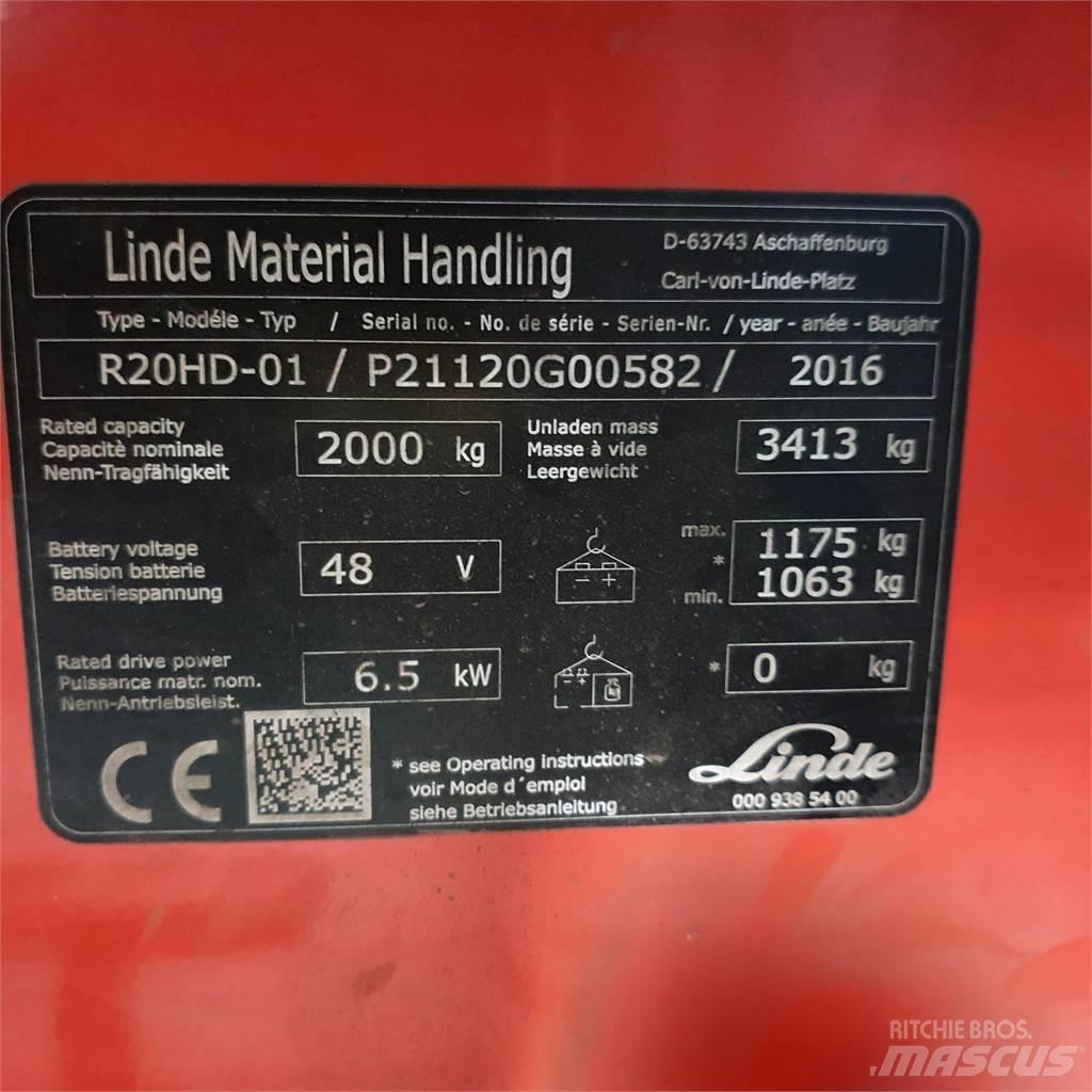 Linde R20HD Työntömastotrukit