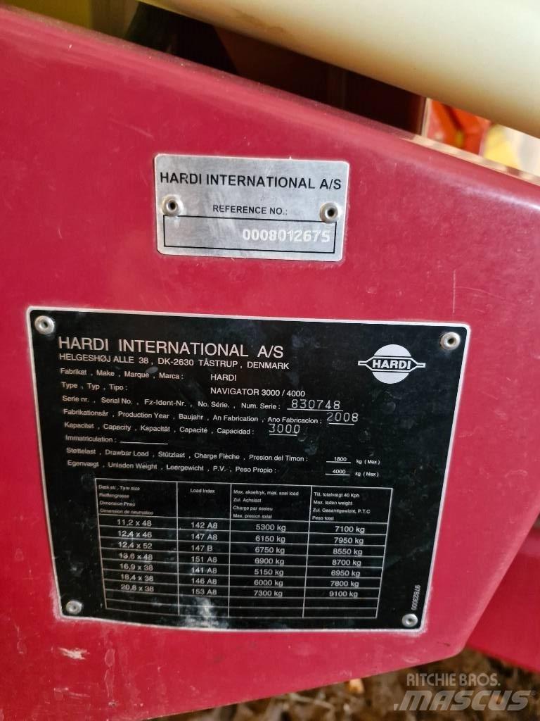 Hardi Navegator 3000 Hinattavat ruiskut