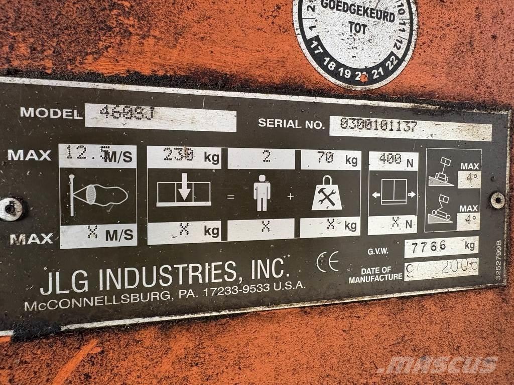 JLG 460sj Teleskooppipuominostimet