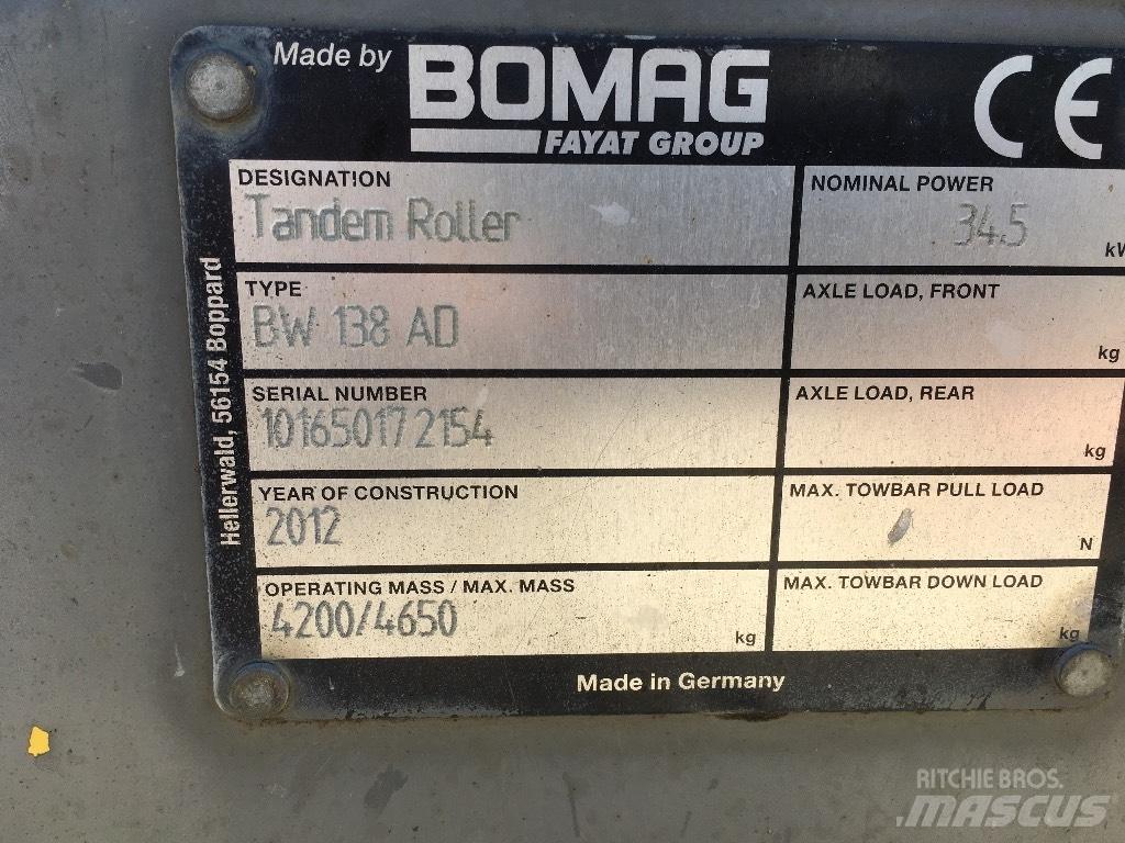 Bomag BW 138 AD Tandemjyrät