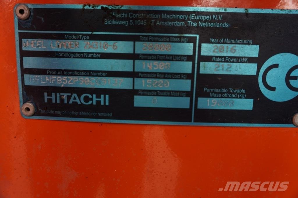 Hitachi ZW 310-6 Pyöräkuormaajat