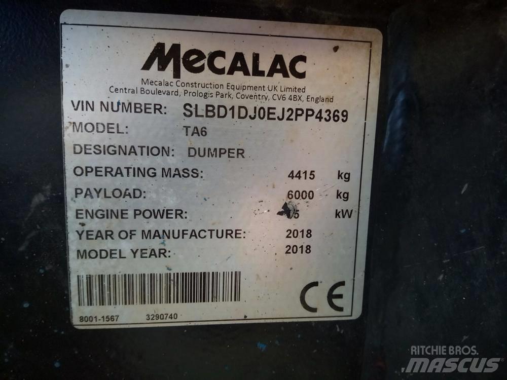 Mecalac TA6 dömper Dumpperit