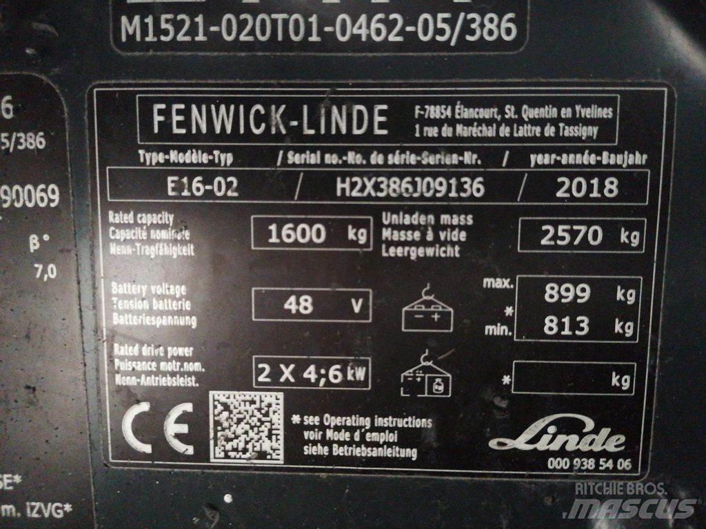 Linde E16-02 Sähkötrukit