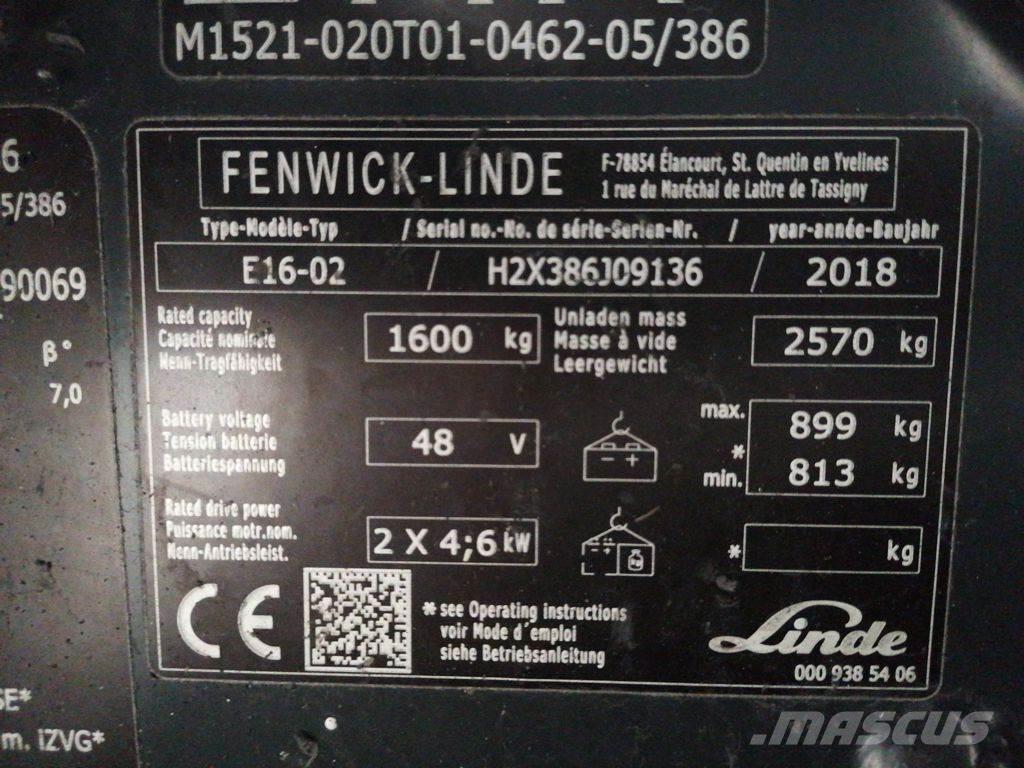 Linde E16-02 Sähkötrukit