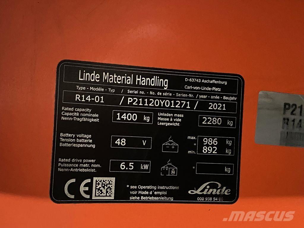 Linde R14-01 Työntömastotrukit