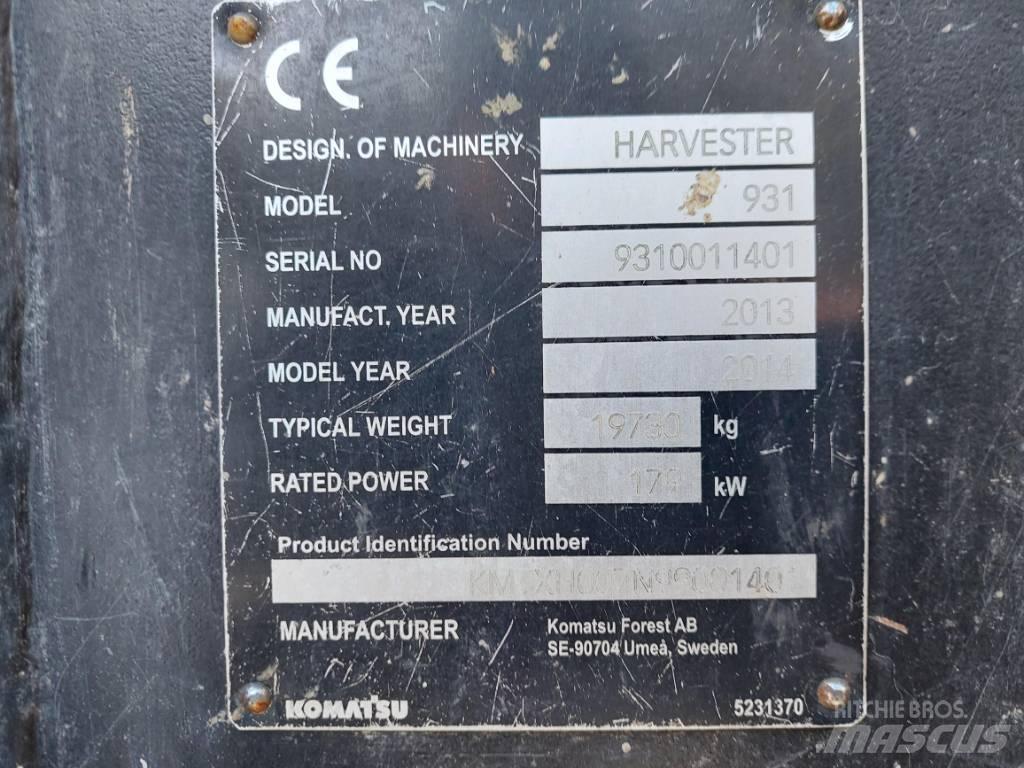 Komatsu 931.1 Harvesterit