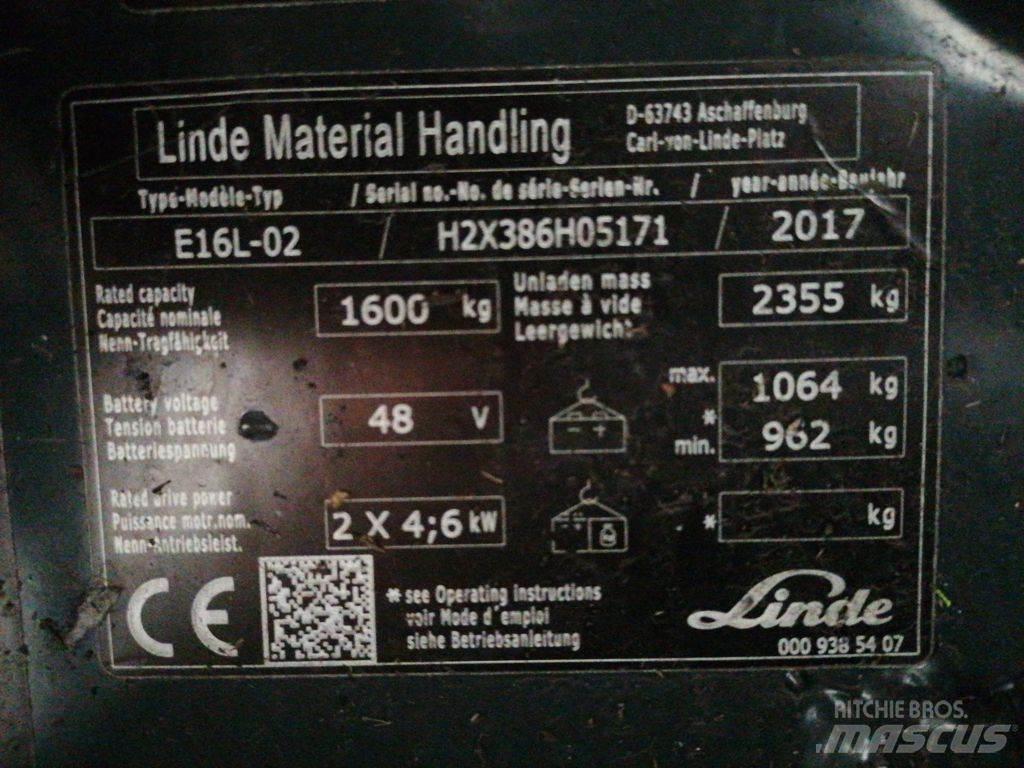 Linde E16L-02 Sähkötrukit