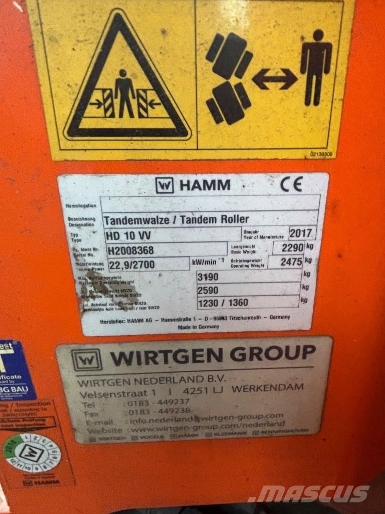 Hamm HD 10 Kaavinvaunut
