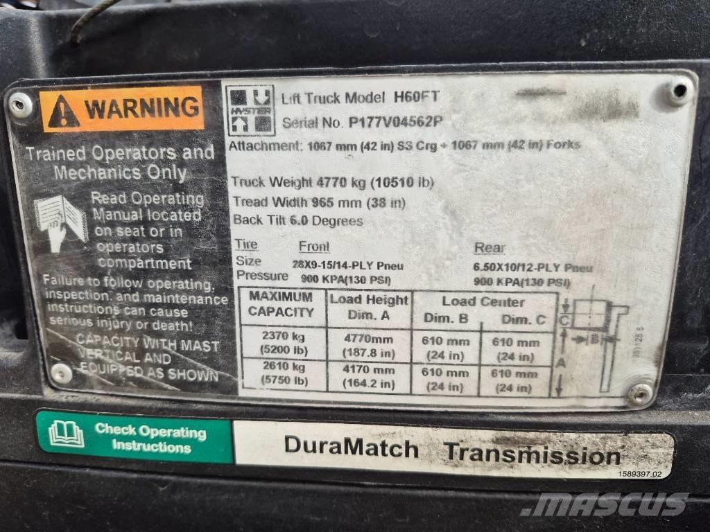 Hyster H 60 FT Muut haarukkatrukit