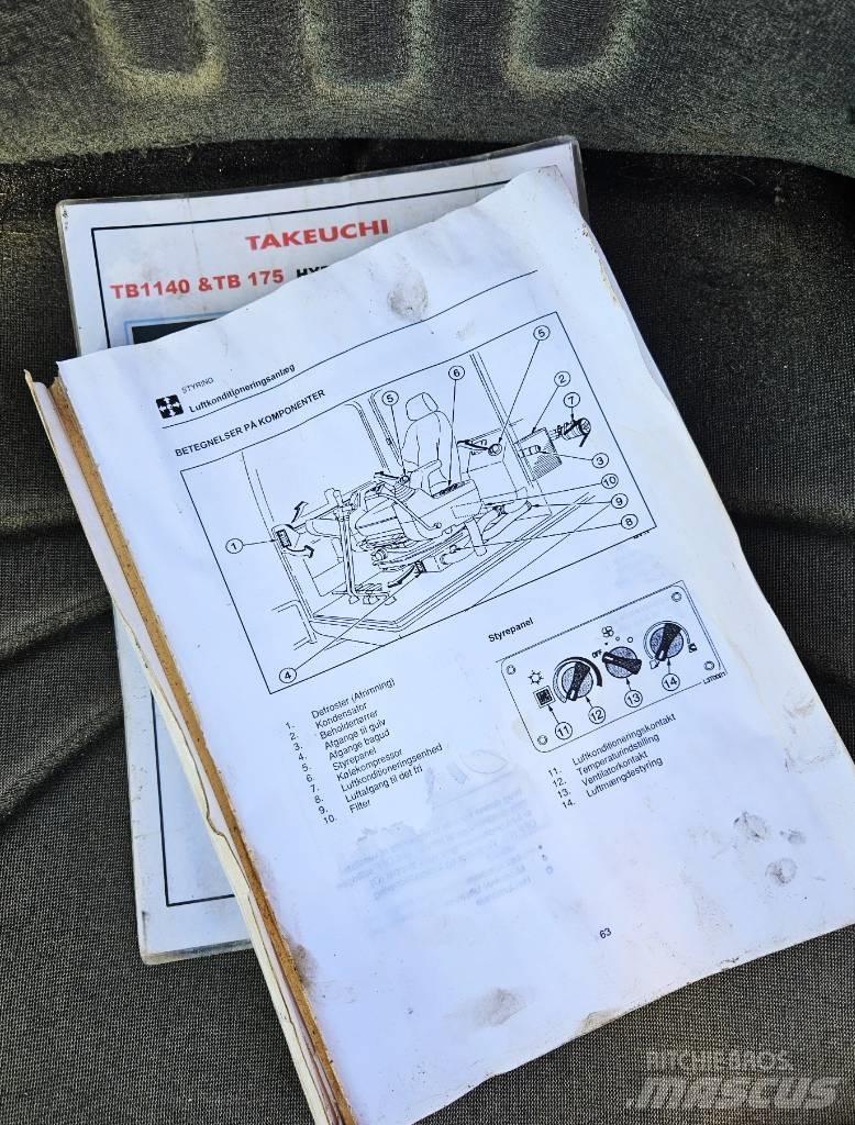 Takeuchi TB1140 Telakaivukoneet