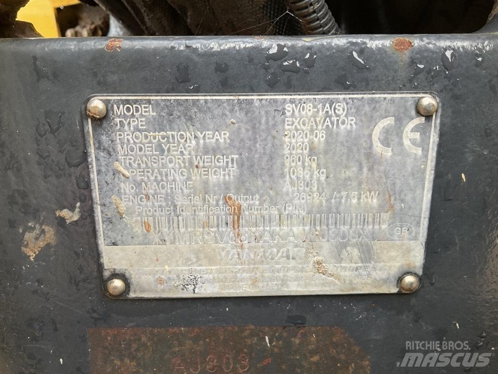 Yanmar SV08 Minikaivukoneet < 7t