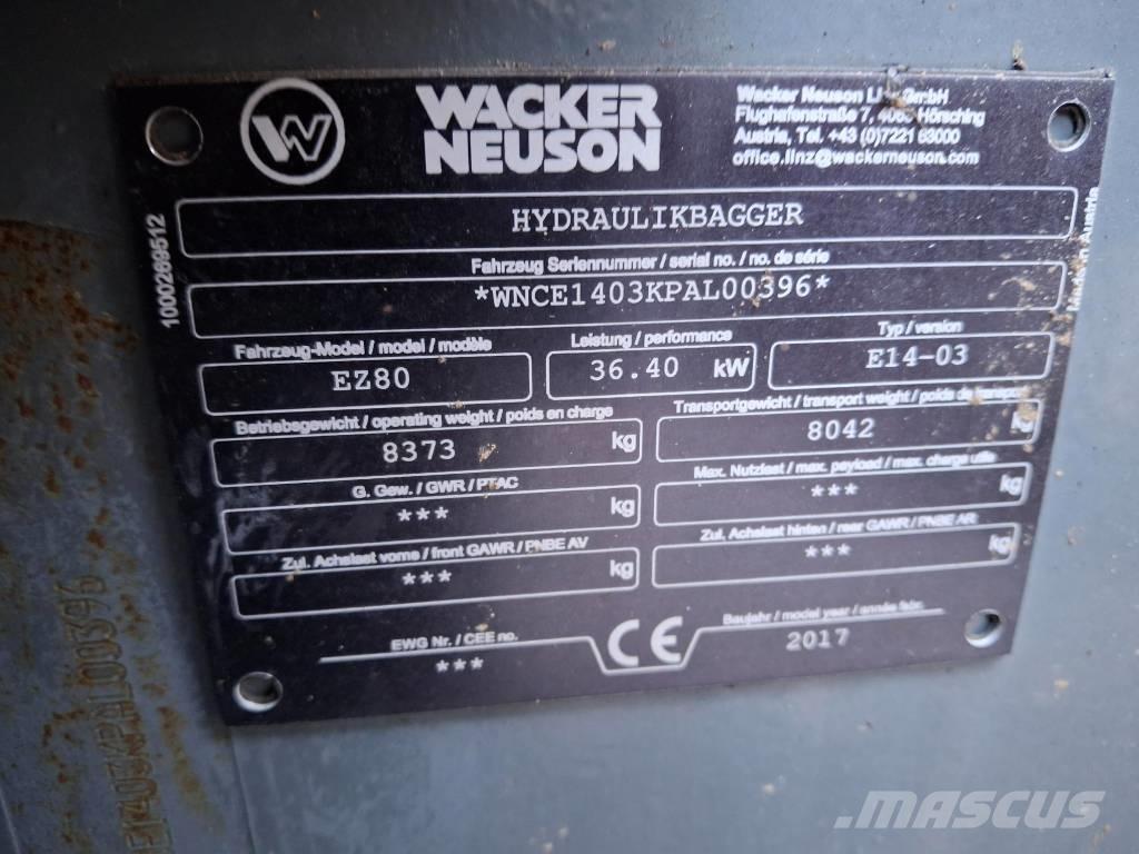 Wacker Neuson EZ 80 Midikaivukoneet 7t - 12t