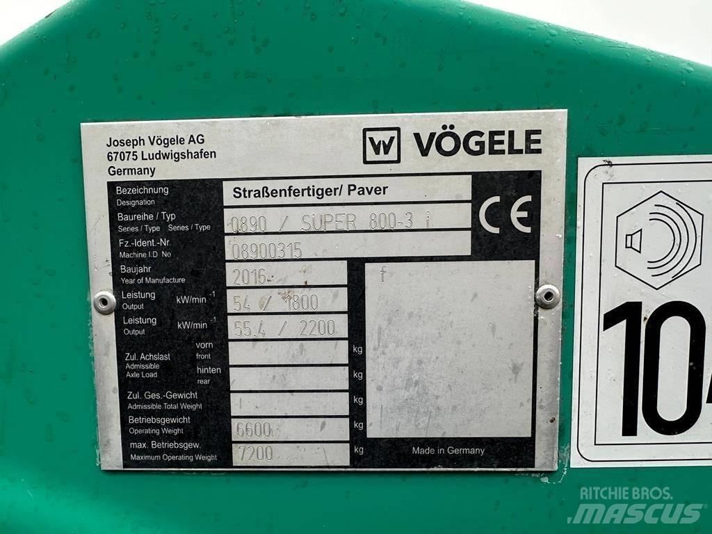 Vögele Super 800 -3i Asfalttikoneet