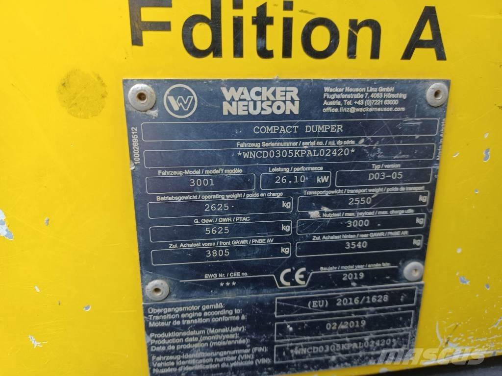 Wacker Neuson 3001 Minidumpperit
