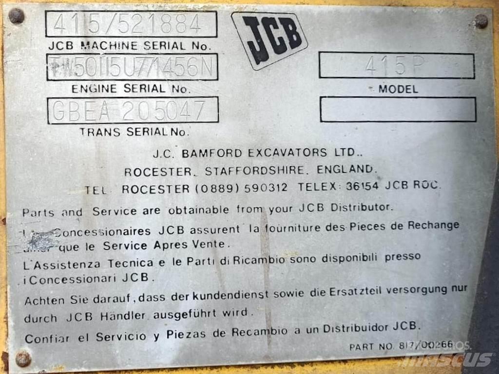 JCB 415P Pyöräkuormaajat
