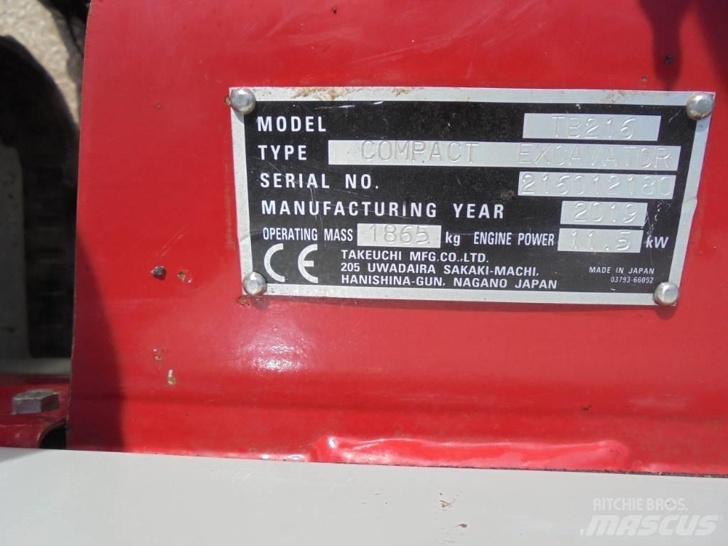 Takeuchi TB216 Minikaivukoneet < 7t