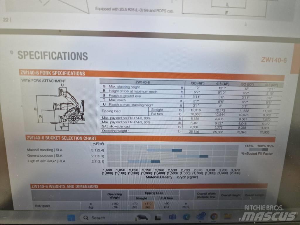 Hitachi ZW 150-6 Pyöräkuormaajat